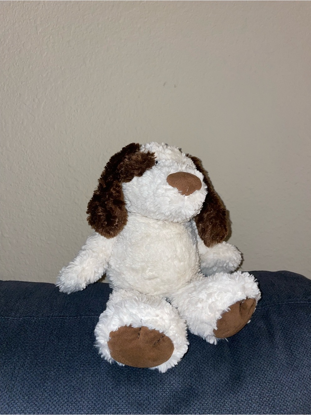 Jellycat Rollo Mutt Puppy Dog 11" Animal Cream Brown Patch Plush Weighted